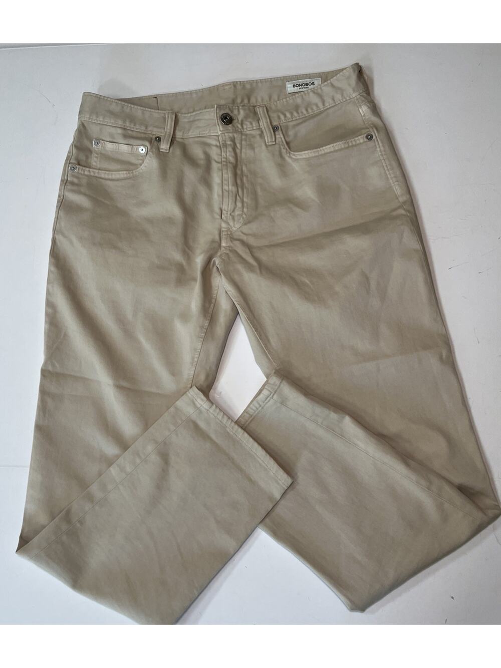 Bonobos Men’s Tan 5 Pocket Tan Tailored Fit Pants 30X28